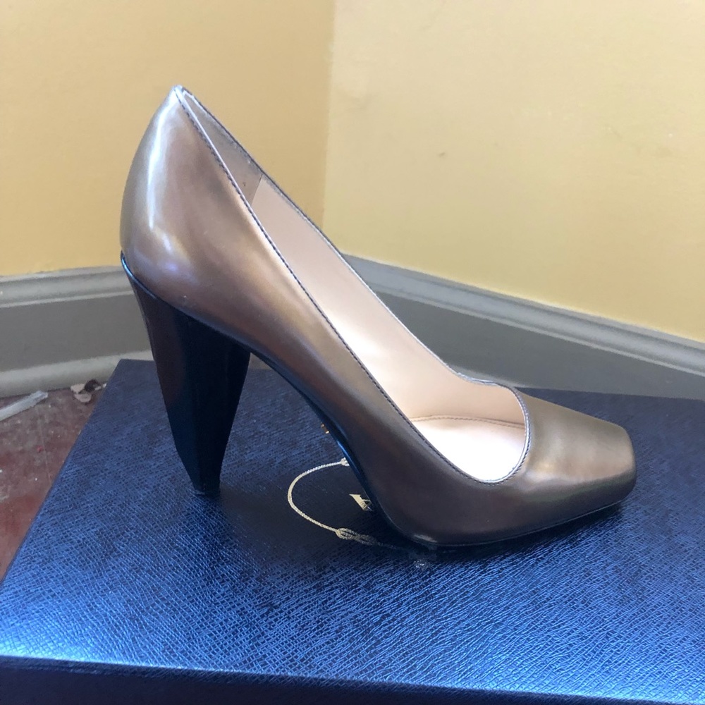 Authentic Metallic Gold PRADA Pumps